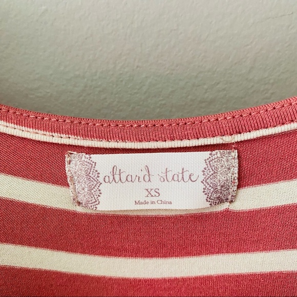 Altar'd State Striped Pullover Mini Dress Pink Sz XS - Picture 4 of 8